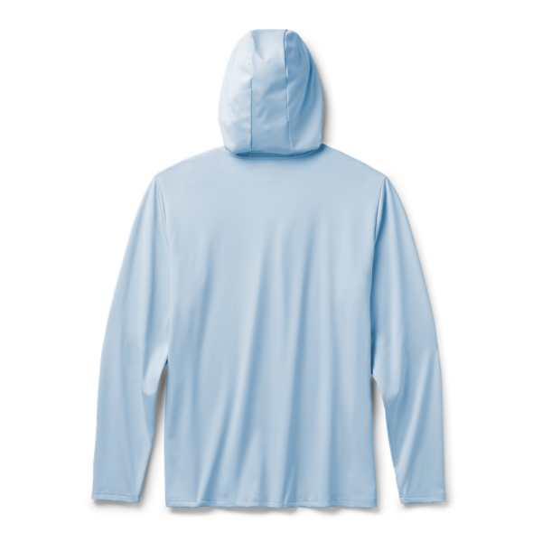 Light Blue Yeti Wave Logo Badge Hooded Long Sleeve Sunshirt Sunshirts | NDXAF-9243