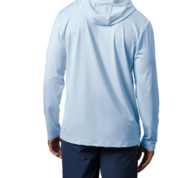 Light Blue Yeti Wave Logo Badge Hooded Long Sleeve Sunshirt Sunshirts | NDXAF-9243