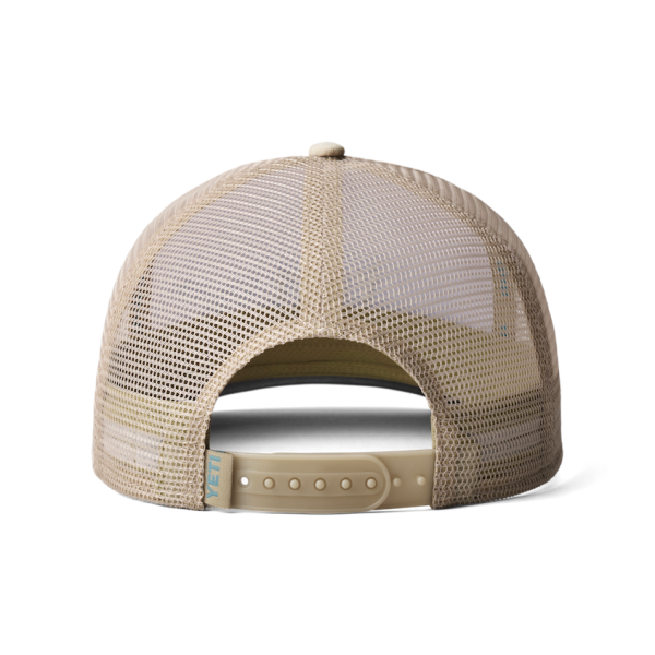 Light Khaki/White Yeti Tarpon Flies Trucker Hat Hats | LEDHI-9801