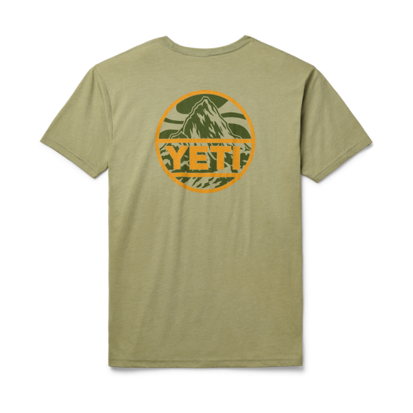 Light Olive Yeti Mountain Badge Short Sleeve T-Shirt Short Sleeve T-Shirt | VZGKE-9874