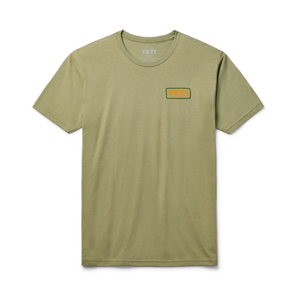 Light Olive Yeti Mountain Badge Short Sleeve T-Shirt Short Sleeve T-Shirt | VZGKE-9874