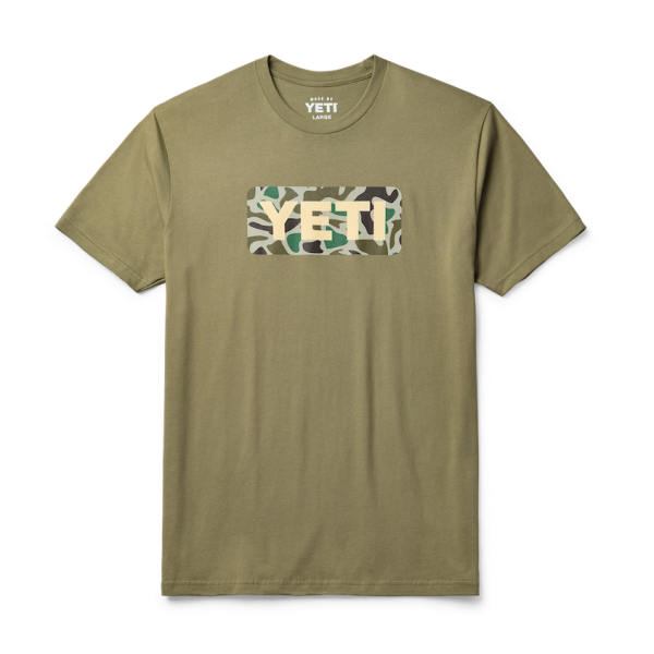 Military Green Yeti Logo Badge Duck Camo Short Sleeve T-Shirt Short Sleeve T-Shirt | DRXBW-5129