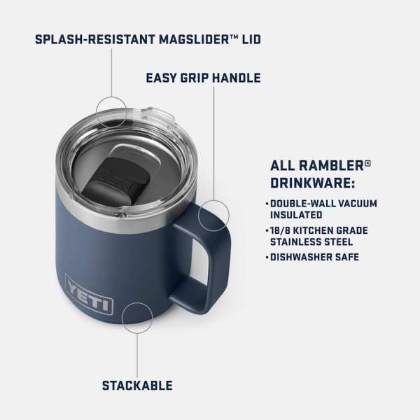 Navy Yeti Rambler 10 oz Stackable Mug Coffee & Mugs | RHEPY-9653