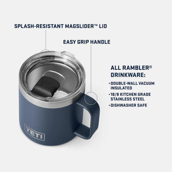 Navy Yeti Rambler 14 oz Mug Coffee & Mugs | UQRDH-8069