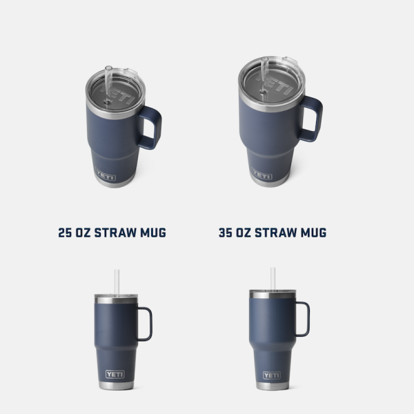 Navy Yeti Rambler 25 oz Mug Straw Drinkware | FUCBV-4210