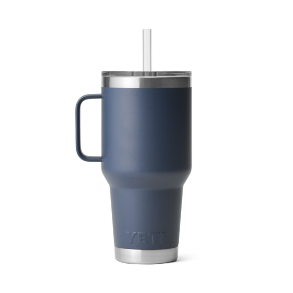 Navy Yeti Rambler 35 oz Mug Straw Drinkware | RIQFU-0865