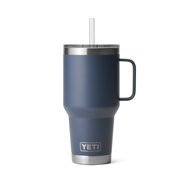 Navy Yeti Rambler 35 oz Mug Straw Drinkware | RIQFU-0865