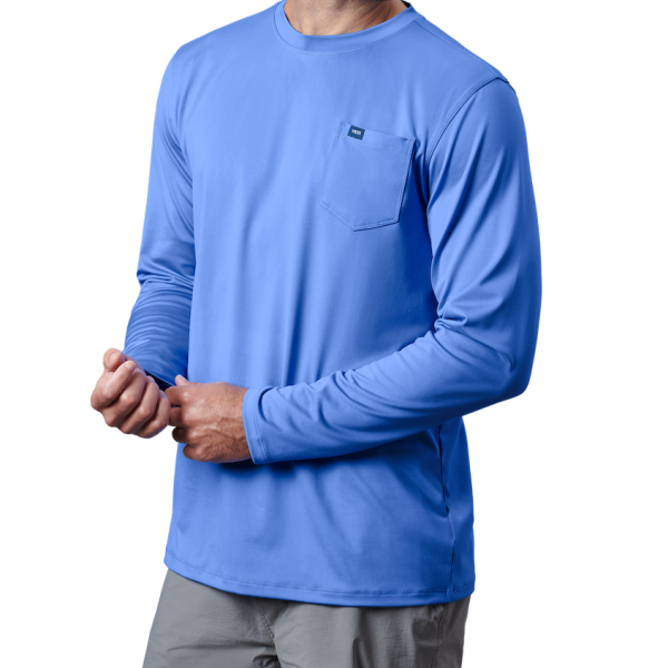 Offshore Blue Yeti Pocket Long Sleeve Sunshirt Sunshirts | NEXID-2091