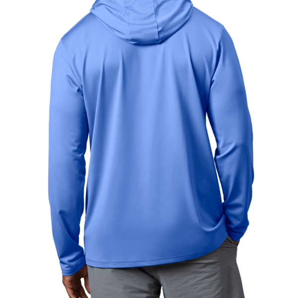 Offshore Blue Yeti Wave Logo Badge Hooded Long Sleeve Sunshirt Sunshirts | WHXCN-0238