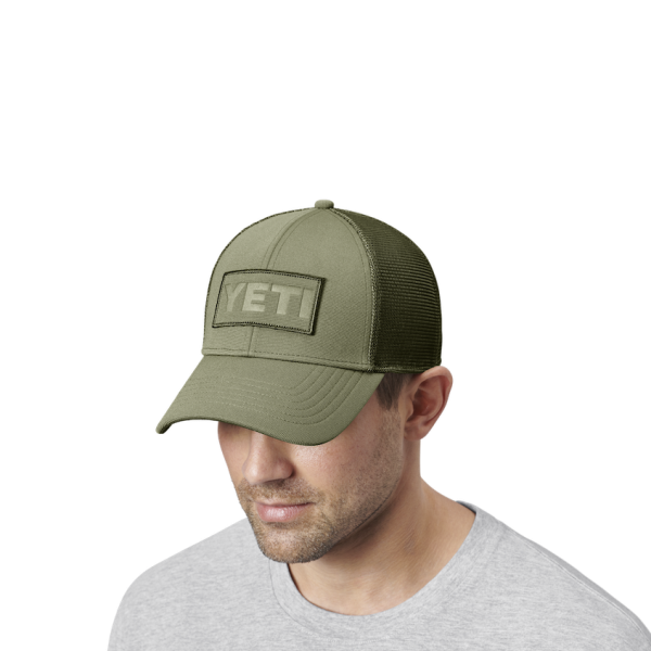 Olive Green Yeti Patch On Patch Trucker Hat Hats | TIVQM-3062