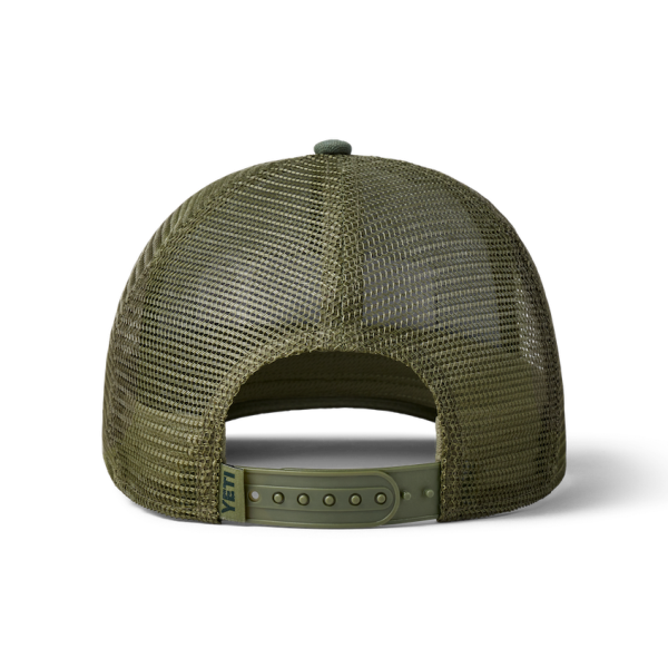 Olive Yeti Bass Badge Trucker Hat Hats | OVHQS-2136