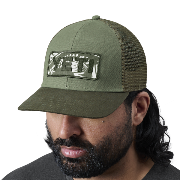 Olive Yeti Bass Badge Trucker Hat Hats | OVHQS-2136