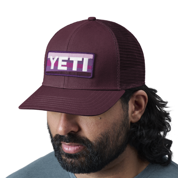 Plum Yeti Sunrise Badge Trucker Hat Hats | AGURJ-8234