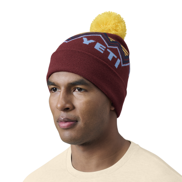 Rust/Yellow Yeti Freestyle Pom BEANIE Hats | UOKPL-5630