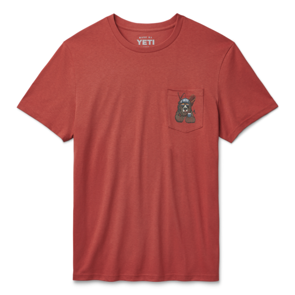 Rust Yeti Cool Bear Pocket Short Sleeve T-Shirt Short Sleeve T-Shirt | DMEXV-8945