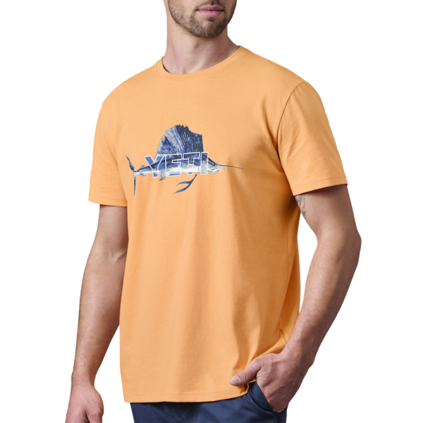 Salmon Yeti Sailfish Badge Short Sleeve Tee Short Sleeve T-Shirt | TBHKY-5093