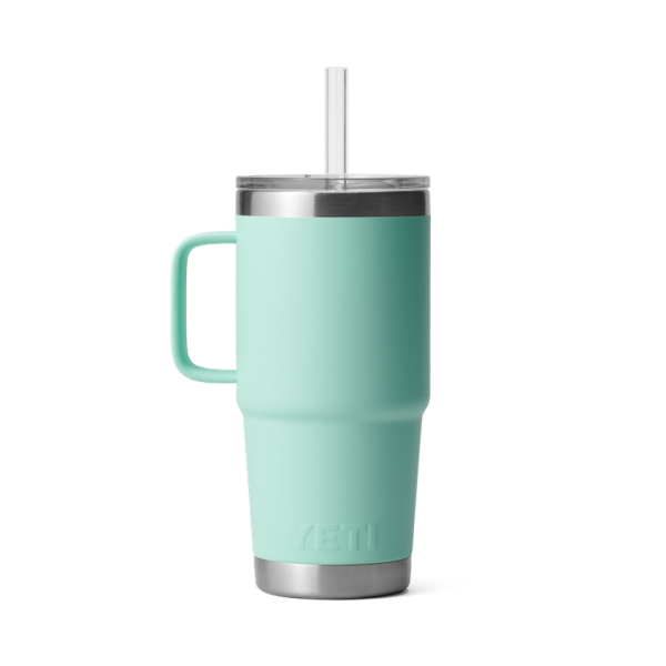 Seafoam Yeti Rambler 25 oz Mug Straw Drinkware | OHFRB-0416