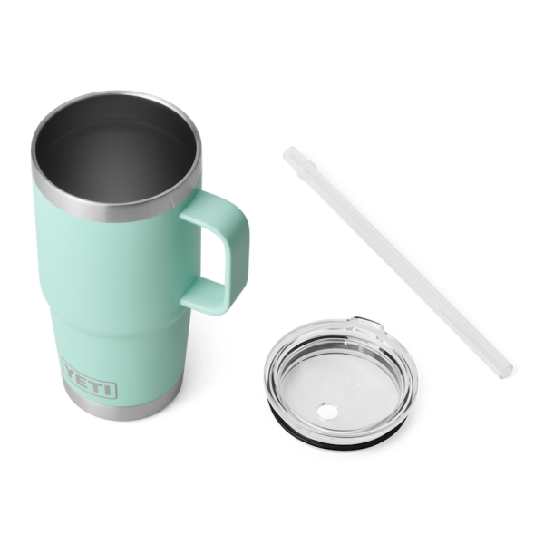 Seafoam Yeti Rambler 25 oz Mug Straw Drinkware | OHFRB-0416