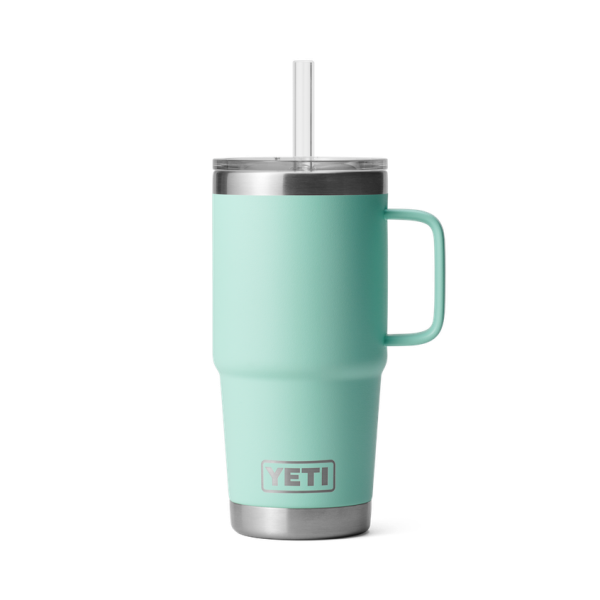 Seafoam Yeti Rambler 25 oz Mug Straw Drinkware | OHFRB-0416