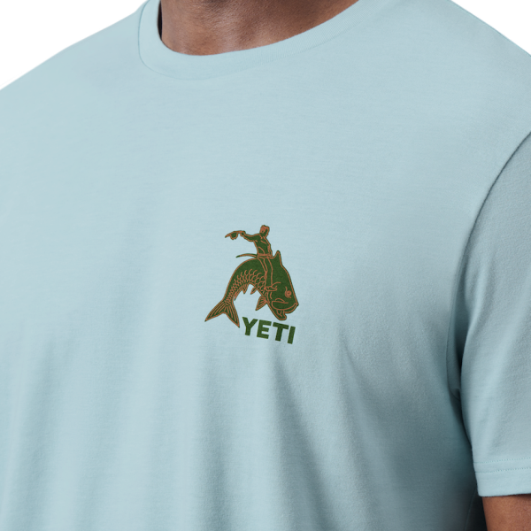 Sky Blue Yeti Tarpon Cowboy Short Sleeve T-Shirt Short Sleeve T-Shirt | ECPUY-5460