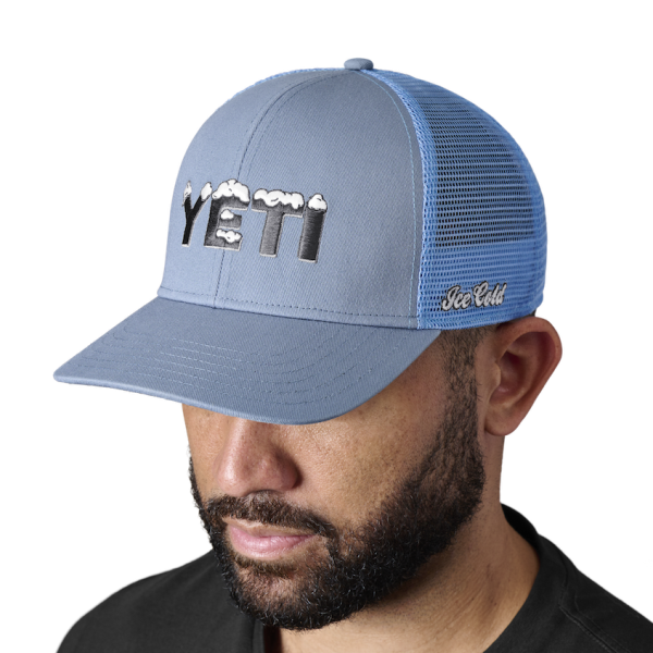 Stone Blue Yeti Cool Ice Trucker Hat Hats | OPVRS-2389