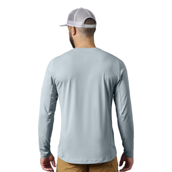 Stone Blue Yeti Crew Neck Long Sleeve Sunshirt Sunshirts | EWFJS-7429