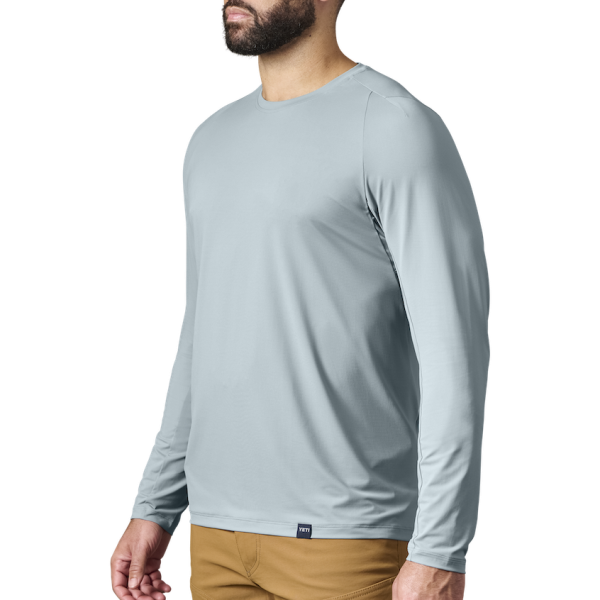 Stone Blue Yeti Crew Neck Long Sleeve Sunshirt Sunshirts | EWFJS-7429