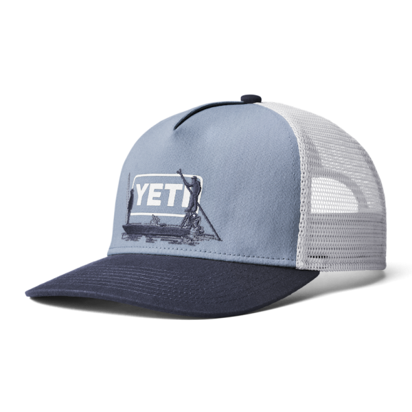 Stone Blue Yeti Skiff Trucker Hat Hats | QGDTK-1564