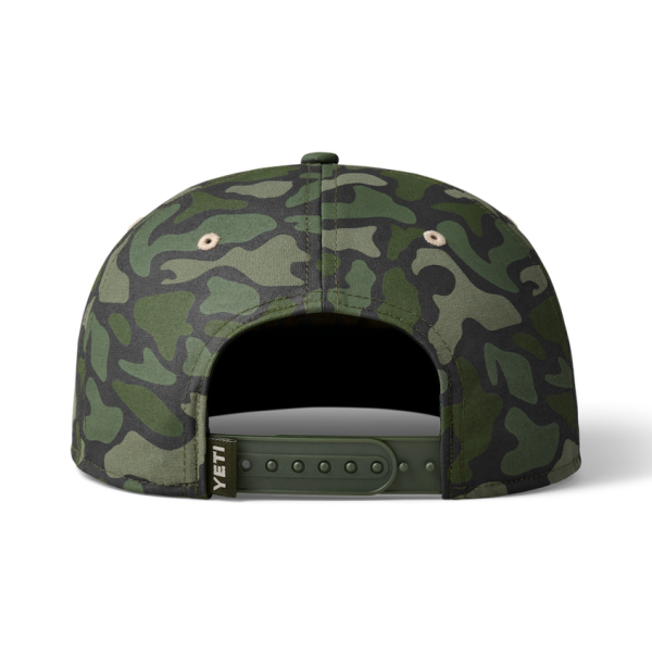 Tan/Green Camo Yeti Sunrise Elk Flat Brim Hat Hats | MYSXD-6934