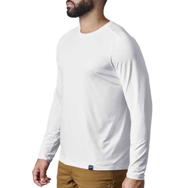 White Yeti Crew Neck Long Sleeve Sunshirt Sunshirts | CWXBD-5693