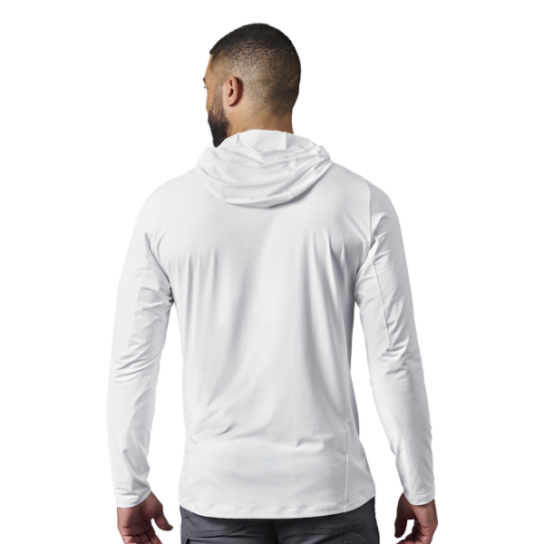 White Yeti Hooded Long Sleeve Sunshirt Sunshirts | BRXME-4570