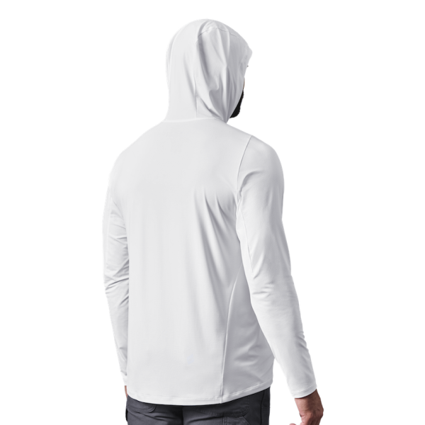 White Yeti Hooded Long Sleeve Sunshirt Sunshirts | BRXME-4570