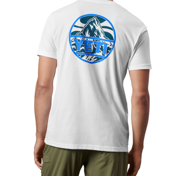 White Yeti Mountain Badge Short Sleeve T-Shirt Short Sleeve T-Shirt | MTEHS-3486