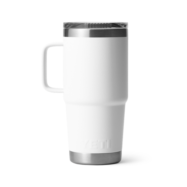 White Yeti Rambler 20 oz Travel Mug Tumblers | PJIWV-2859