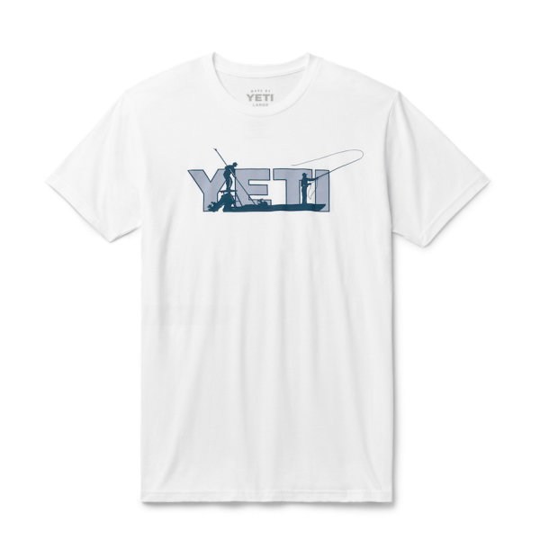 White Yeti Skiff Short Sleeve T-Shirt Short Sleeve T-Shirt | ABEXP-3458