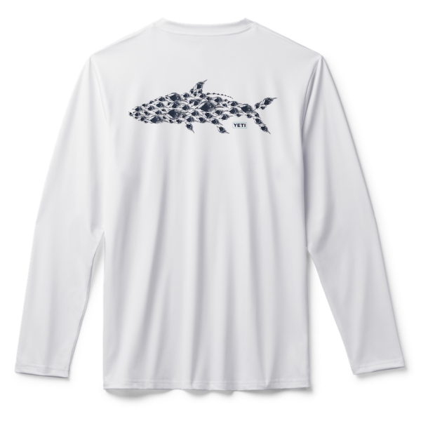 White Yeti Tarpon Long Sleeve Sunshirt Sunshirts | JIGHB-7346