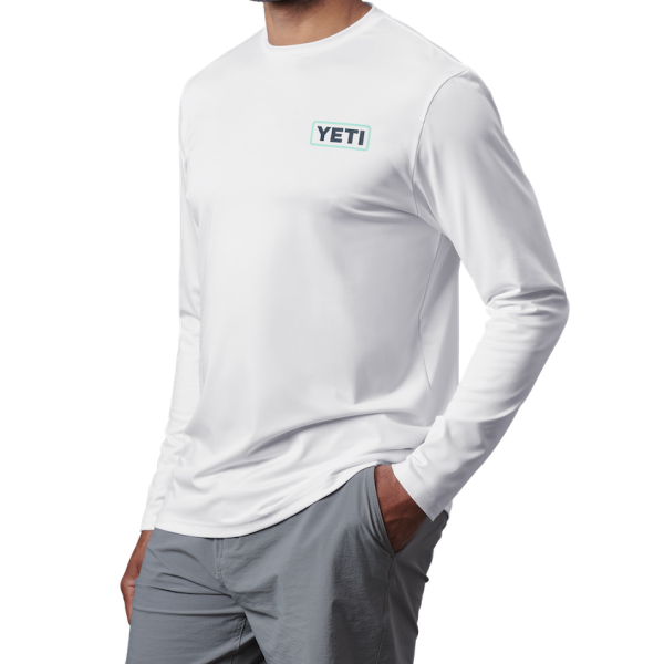 White Yeti Tarpon Long Sleeve Sunshirt Sunshirts | JIGHB-7346