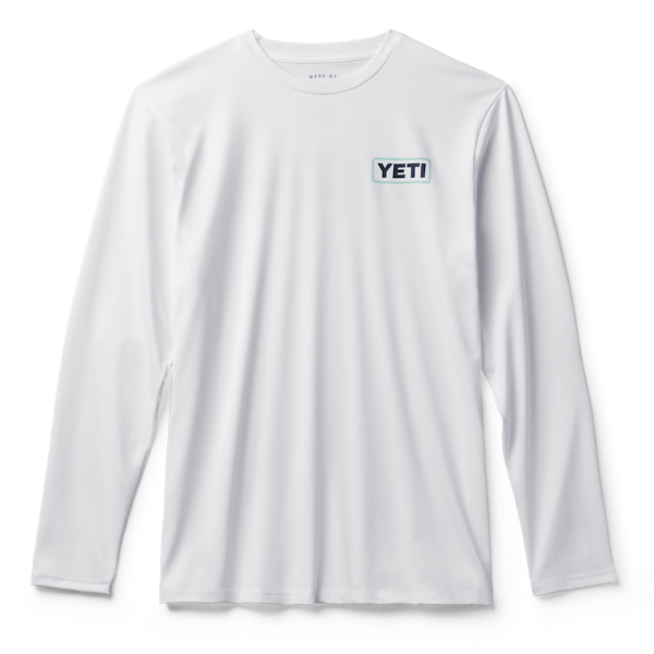 White Yeti Tarpon Long Sleeve Sunshirt Sunshirts | JIGHB-7346