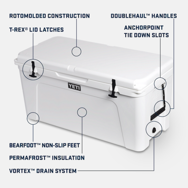 White Yeti Tundra 125 Hard Cooler Hard Coolers | QOIFW-9328