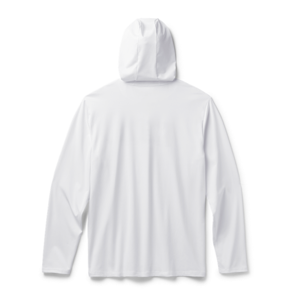 White Yeti Wave Logo Badge Hooded Long Sleeve Sunshirt Sunshirts | KOSWP-8713