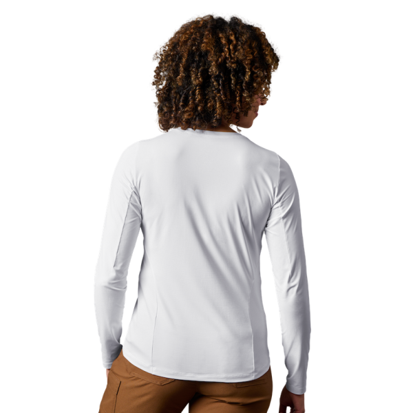 White Yeti Women's Crew Neck Long Sleeve Sunshirt Sunshirts | TQEVC-4591