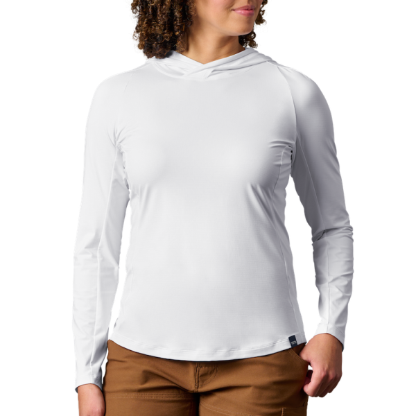 White Yeti Women's Hooded Long Sleeve Sunshirt Sunshirts | RJASX-4073