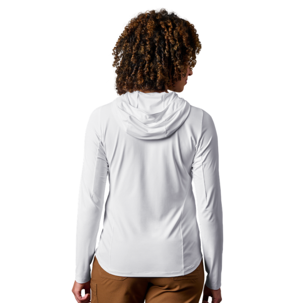 White Yeti Women's Hooded Long Sleeve Sunshirt Sunshirts | RJASX-4073