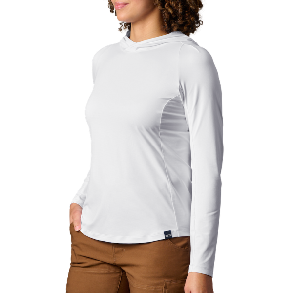 White Yeti Women's Hooded Long Sleeve Sunshirt Sunshirts | RJASX-4073