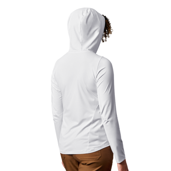 White Yeti Women's Hooded Long Sleeve Sunshirt Sunshirts | RJASX-4073