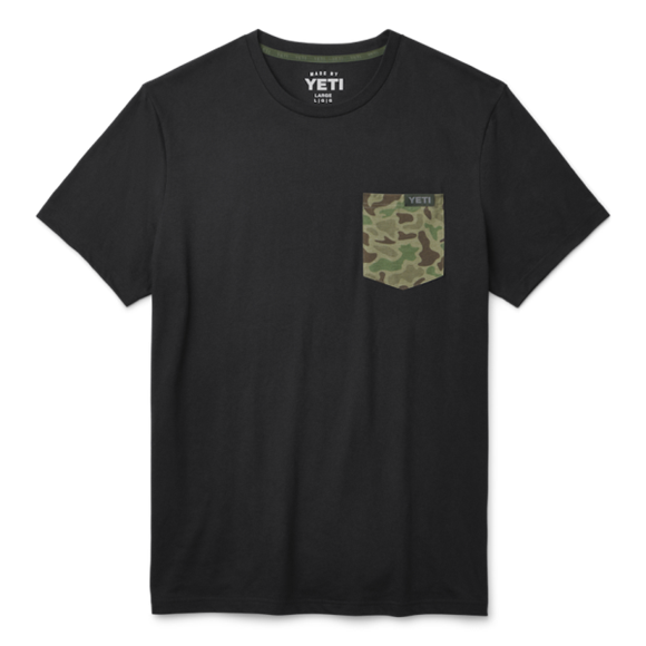 Black Yeti Camo Pocket Short Sleeve T-Shirt Short Sleeve T-Shirt | SZOCG-0586