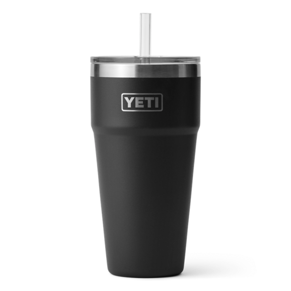 Black Yeti Rambler 26 oz Stackable Cup Straw Drinkware | EGHPS-8634