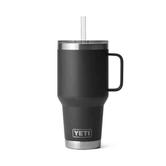 Black Yeti Rambler 35 oz Mug Straw Drinkware | PTYLH-4985