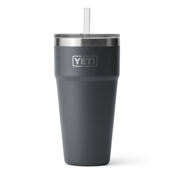 Charcoal Yeti Rambler 26 oz Stackable Cup Straw Drinkware | ULOAT-2679