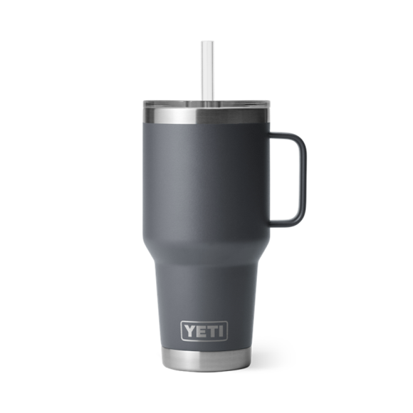 Charcoal Yeti Rambler 35 oz Mug Straw Drinkware | HAZXB-2613